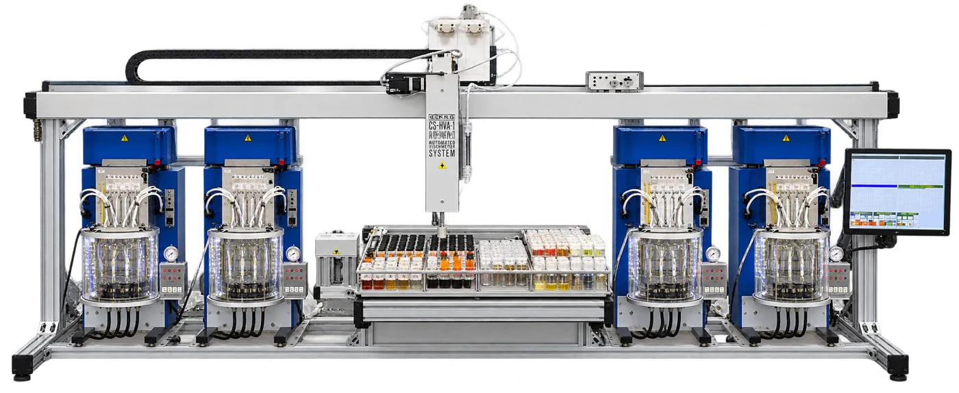 CINRG CS-HVA-4 four-bath robotic Houillon viscometer system