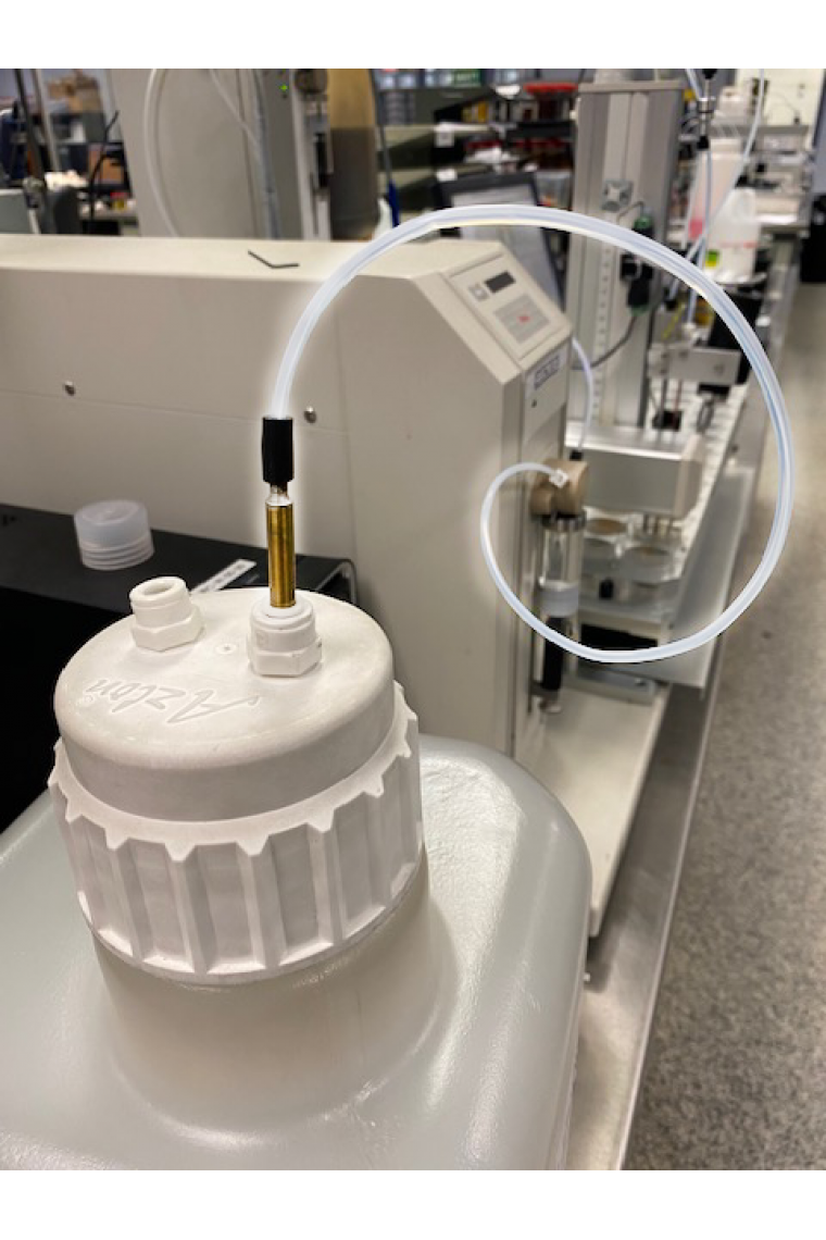 Solvent Line with Stainless Steel Guide Tube